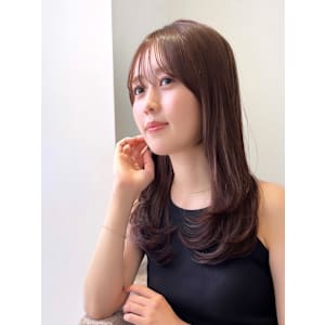 大人前髪/シースルー/レイヤーカット/くびれヘア/銀座