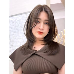 くびれレイヤー/顔まわりレイヤー/シースルー/銀座/20代/