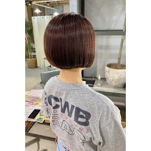 レッドブラウン/ショートボブ