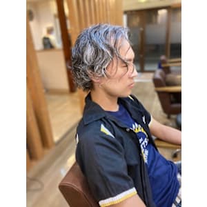 お客様髪質改善データ1403（メンズパーマ）