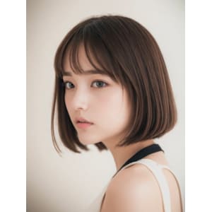 丸み切りっぱなしボブ