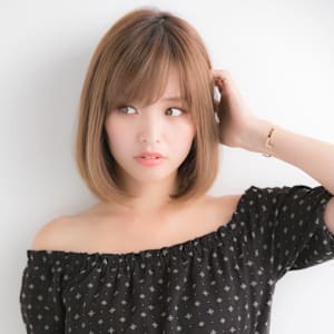 山村/小顔前下がりボブ/ナチュラルボブ/マチルダボブ/銀座
