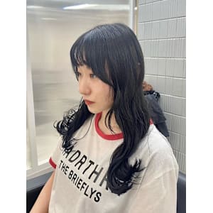 《韓国ヘア》ブルーブラックカラー