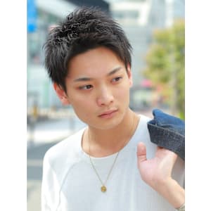 ビジネス カジュアル ショート アップバング ツーブロック