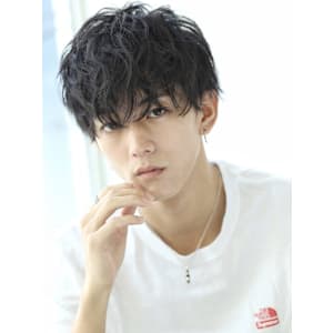 ミディアムスパイラルシャドウマッシュ ツーブロック 福岡