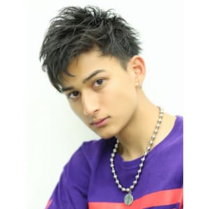 アシメアップバング ツーブロック  刈り上げ メンズ 天神