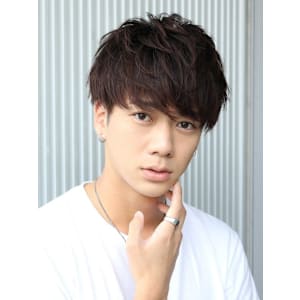 無造作質感マッシュ ツーブロック 刈り上げ 福岡 天神 大名