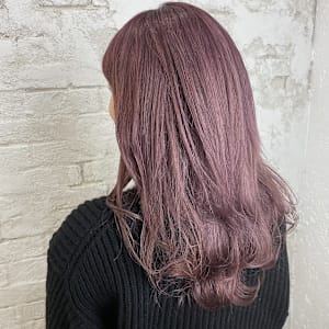 パープルピンクカラー韓国ヘア/オルチャンスタイル【池袋】
