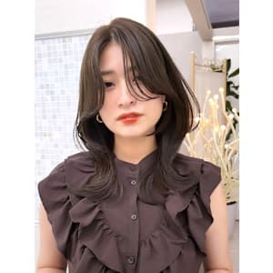 大人前髪/くびれヘア/くびれレイヤー/銀座/20代/30代