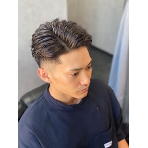 フェード×七三リバースパーマ