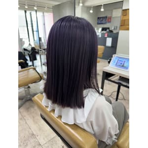 ラベンダーパープルロングレイヤーケアブリーチ所沢