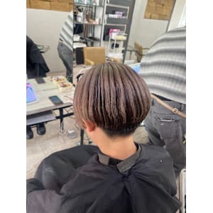 ミルクティーアンブレラカラーショートボブケアブリーチ所沢