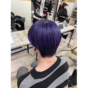 イメチェンショートマッシュラベンダーパープルケアブリーチ所沢