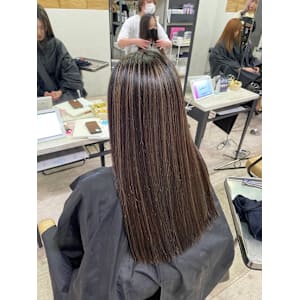 コントラストハイライトベージュケアブリーチ所沢