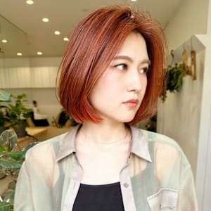 《イーズ鎌倉》ダブルカラーで大人可愛いオレンジブラウンカラー