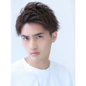 かきあげ ビジネス アップバング ツーブロック 刈り上げ