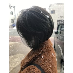 毛流れ×ネイビー