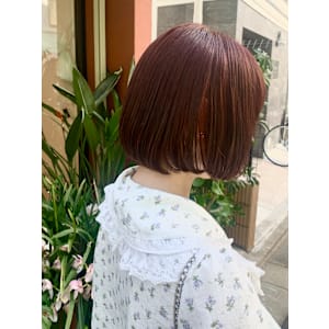 ダブルカラー×ボブ