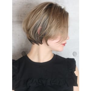 40代50代小顔前髪イメチェンアンブレラカラーショート - INCEPTION  GINZA 銀座【インセプション】掲載中