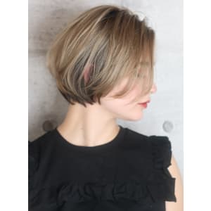 40代50代小顔前髪イメチェンアンブレラカラーショート - INCEPTION  GINZA 銀座【インセプション】掲載中