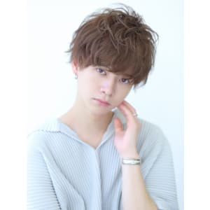 無造作シャドウパーママッシュ ツーブロック 刈り上げ 福岡