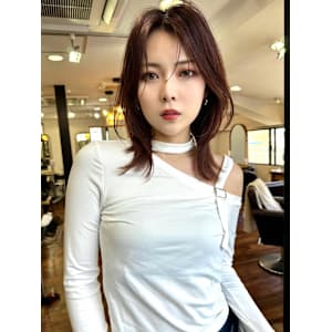 レイヤーカット/ワンカール/韓国/ブラウンベージュ