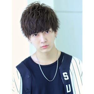 シャッフル束感ウルフ ツーブロック 福岡 メンズサロン 天神