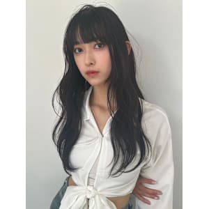 韓国風/フェイスレイヤー/くびれヘア/ロングレイヤー