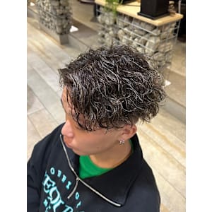 メッシュキャップハイライト×パーマ