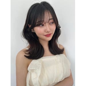 大人美人アッシュオリーブショコラアッシュ韓国ヘアモテ髪