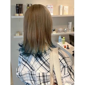 ミルクティー×裾カラー