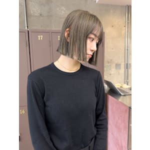 ブリーチを使ったオリーブカラー