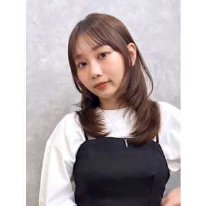 顔まわりレイヤー/小顔/前髪/レイヤーカット/銀座