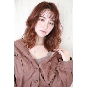 大人可愛いボブに【シースルーバング】