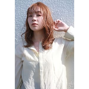 オレンジカラー　抜け感　イルミナカラー