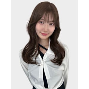 2wayバング韓国前髪シースルーセミロングヨシンモリカール