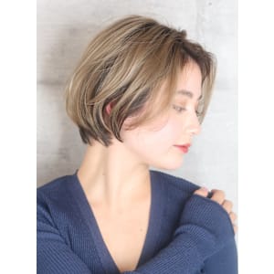 40代50代小顔前髪イメチェンアンブレラカラーショート - INCEPTION  GINZA 銀座【インセプション】掲載中
