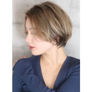 40代50代小顔前髪イメチェンアンブレラカラーショート - INCEPTION  GINZA 銀座【インセプション】掲載中