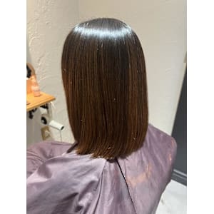 縮毛矯正　ぱっつん　ボブ