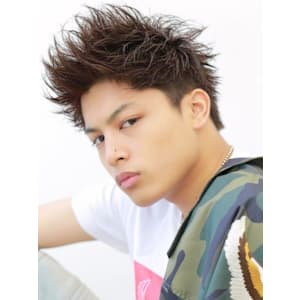 ジェットモヒカン ツーブロック 刈り上げ アップバング