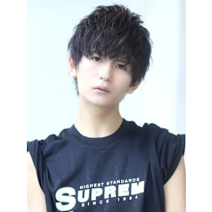 無造作ウルフ黒髪 ラウンドマッシュ クラウドマッシュ 福岡