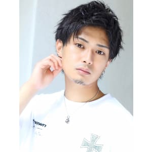 黒髪アップバング ビジネスヘア ビジネスマン 福岡 メンズ