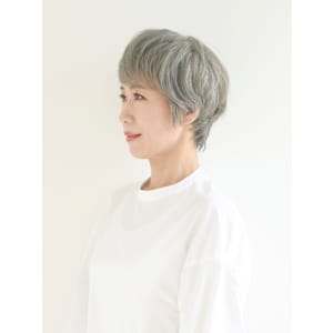【えがお美容室 奈良店】50代60代の方☆グレイへアショート