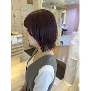 【落合彩香】＊グレープカラー＊(ブリーチなしのWカラー)