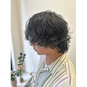《花屋併設》緩めメンズパーマ