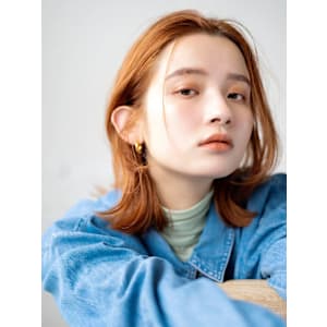 レイヤーロブ/ダブルカラー/グレーベージュ/ブリーチ