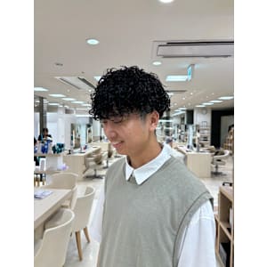 メンズパーマ/波巻きパーマ/波巻きスパイラルパーマ
