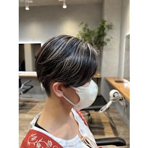 ハイライト/グレージュ/透明感/ショート/30代/40代