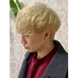 メンズカット/初ブリーチ/ダブルカラー韓国ヘアハイトーン