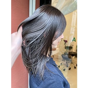 艶感up！透明感カラーオリーブグレージュ